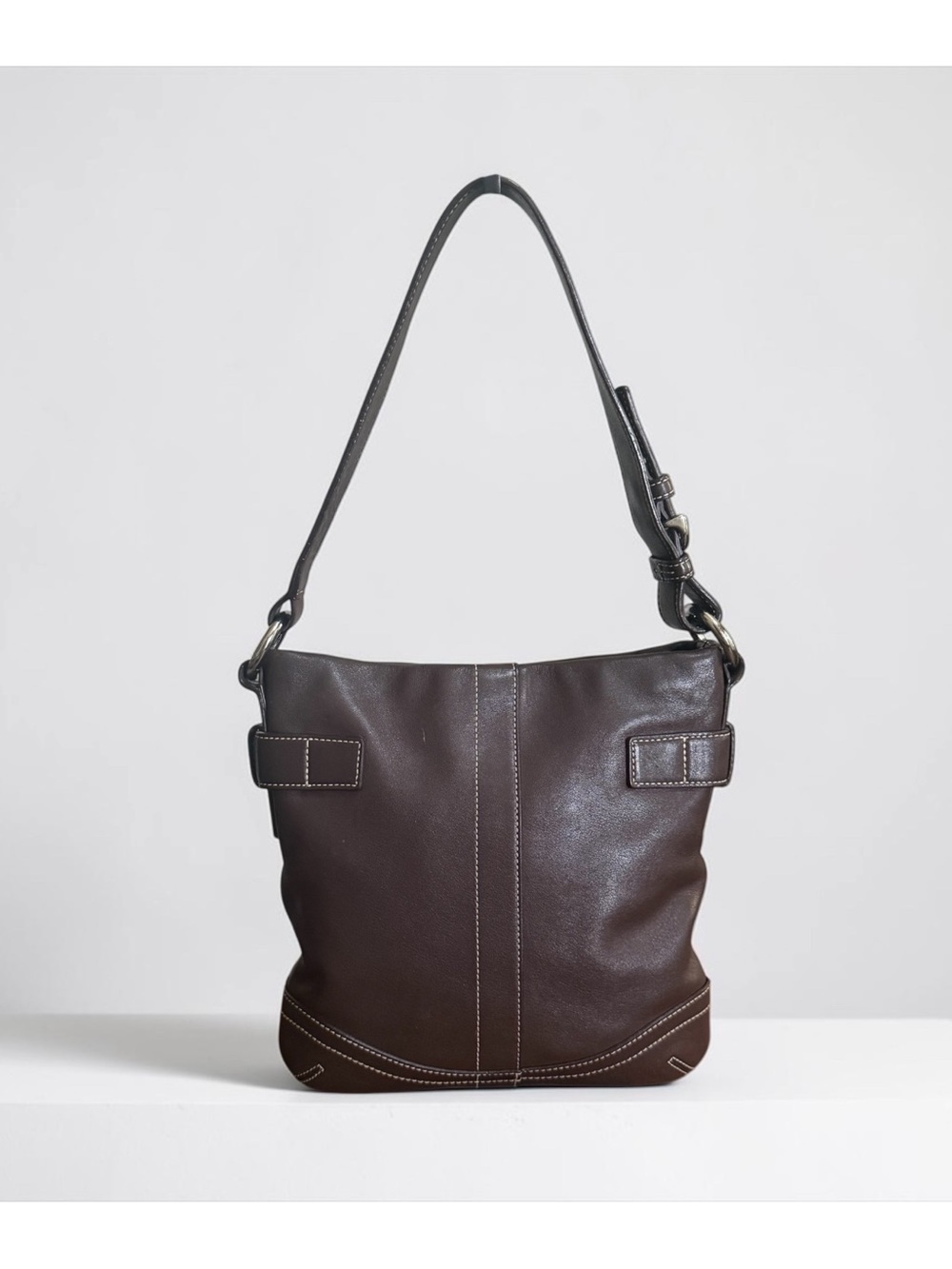 Authentic Coach Vintage Soho Dark Brown Leather Y2K Shoulder Bag! EUC!! - Picture 4 of 11